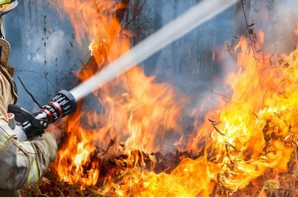 The classes of fire and extinguishers in fire fighting training