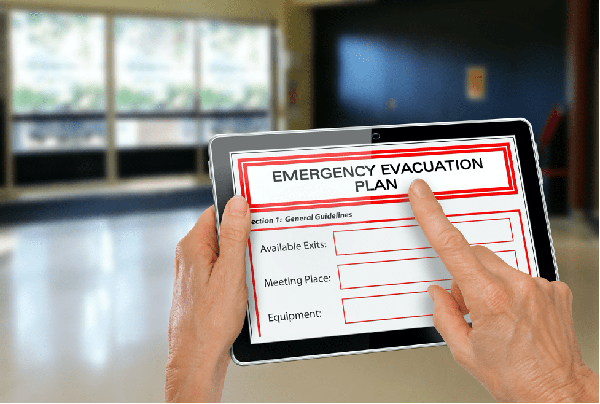 health-and-safety-training-emergency-plan-tablet